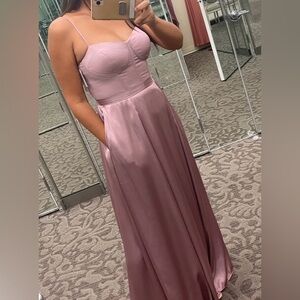 David Bridal Galina Signature pink dress